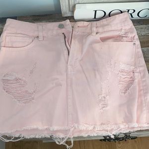 Pink pacsun jean skirt!